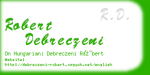robert debreczeni business card